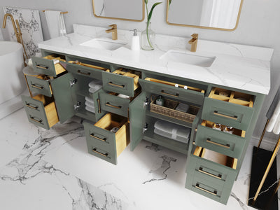 Cambridge 84 in. W x 22 in. D Double Sink Bathroom Vanity - Willow Bath and Vanity
