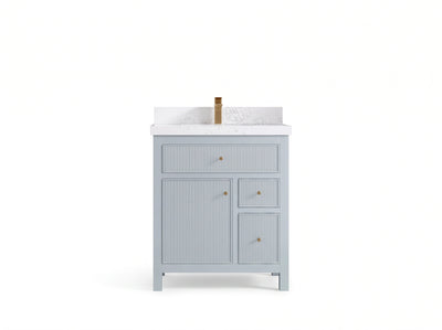 Sonoma 30 in W x 22 in D Reeded Free Standing Single Sink Bathroom Vanity