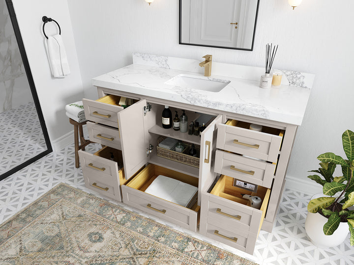Boston 60 in. W x 22 in. D Single Sink Bathroom Vanity - photo 3