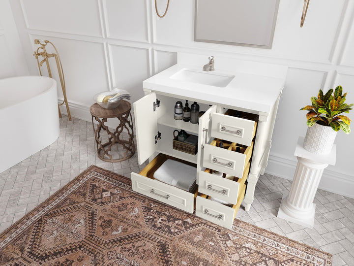 Aberdeen 36 in. W x 22 in. D Left Offset Sink Bathroom Vanity - photo 3