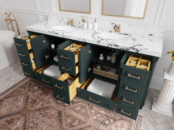 Aberdeen 80 in. W x 22 in. D Double Sink Bathroom Vanity - photo 3
