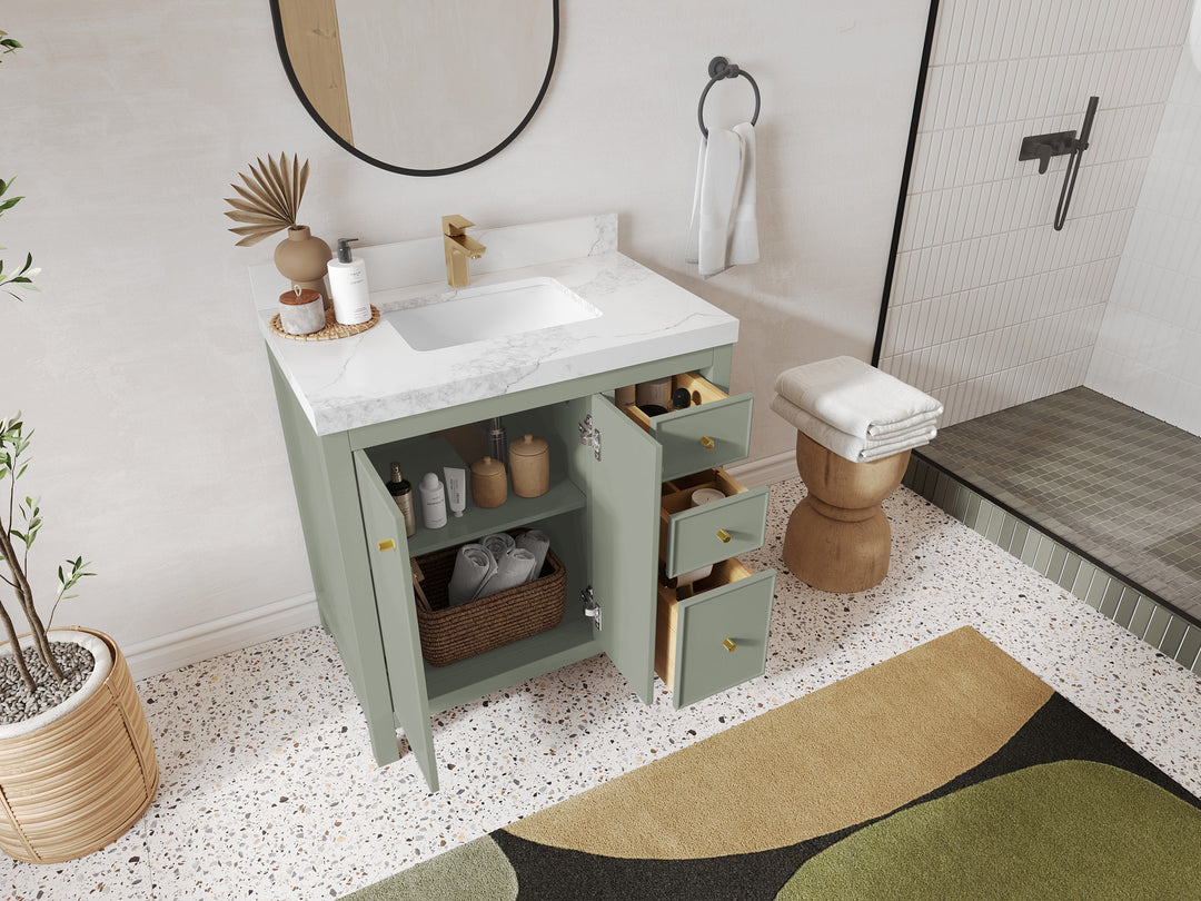 Chicago 36 in. W x 22 in. D Center Sink Bathroom Vanity