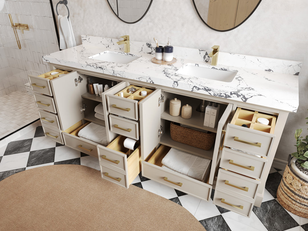 Charlotte 84 in. W x 22 in. D Double Sink Bathroom Vanity