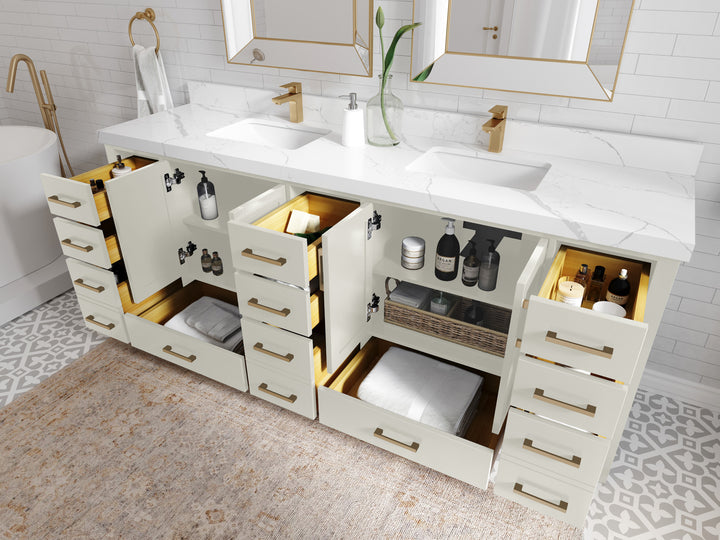 Malibu 84 in. W x 22 in. D Double Sink Bathroom Vanity - photo 3