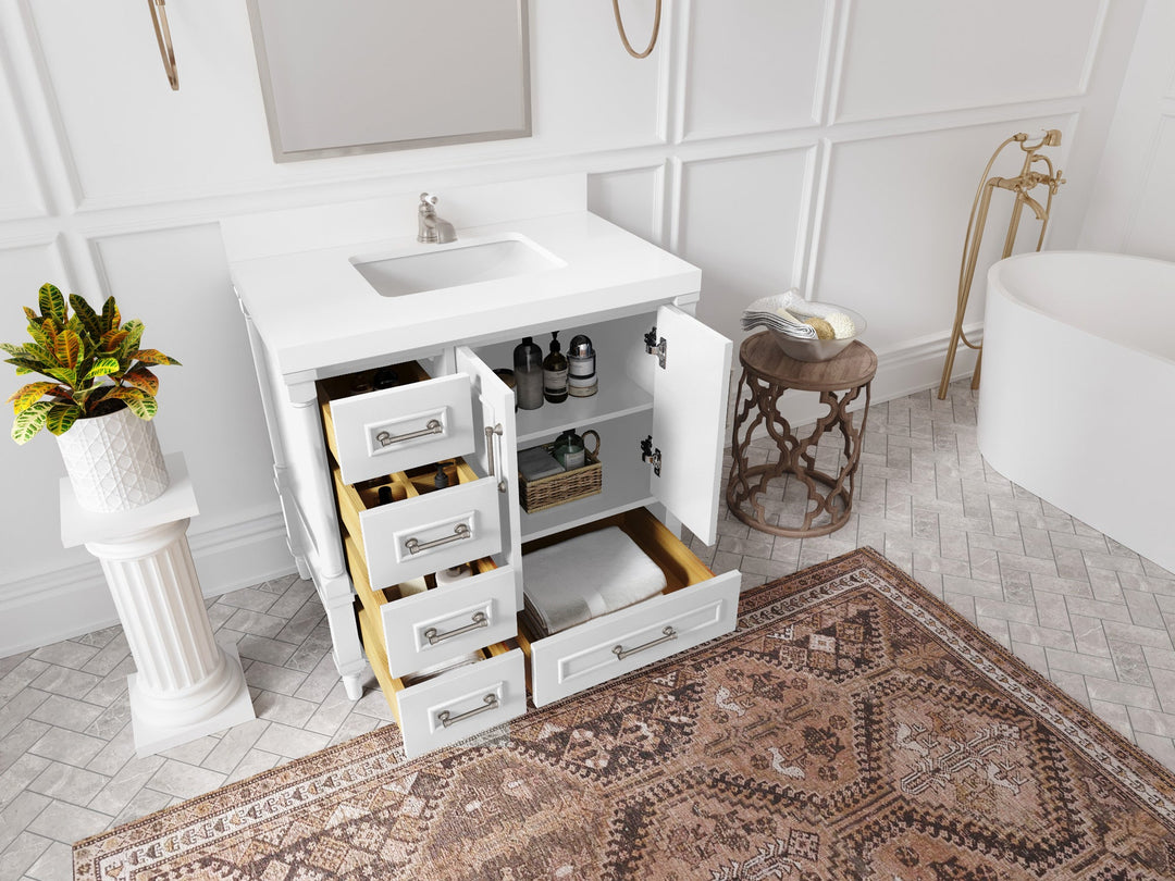 Aberdeen 36 in. W x 22 in. D Center Sink Bathroom vanity
