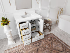 Aberdeen 36 in. W x 22 in. D Center Sink Bathroom Vanity - photo 3