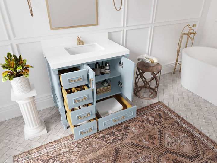 Aberdeen 36 in. W x 22 in. D Center Sink Bathroom vanity - photo 3