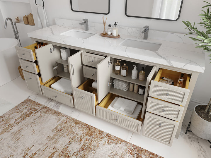 Alys 84 in. W x 22 in. D Double Sink Bathroom Vanity - photo 3