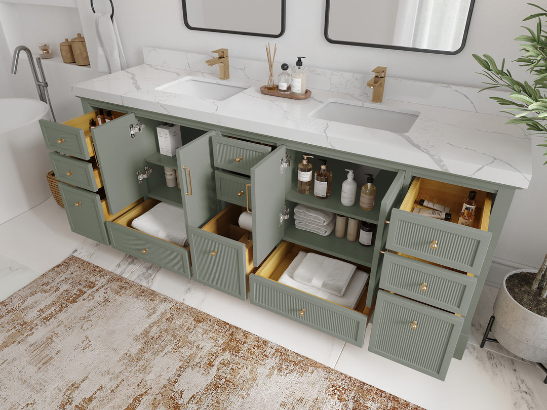 Alys 84 in. W x 22 in. D Double Sink Bathroom Vanity