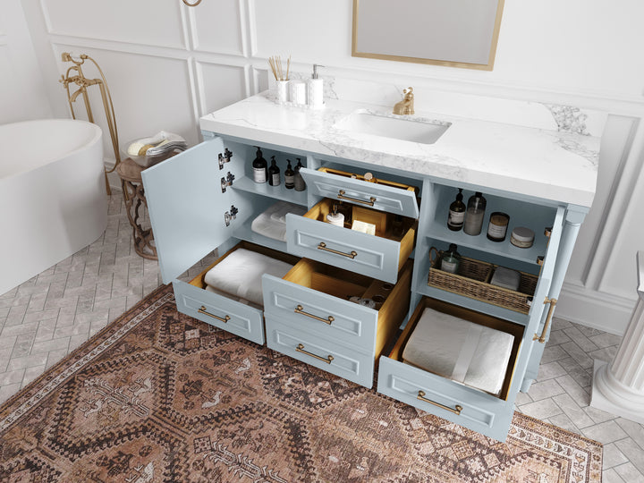 Aberdeen 60 in. W x 22 in. D Single Sink Bathroom Vanity - photo 3