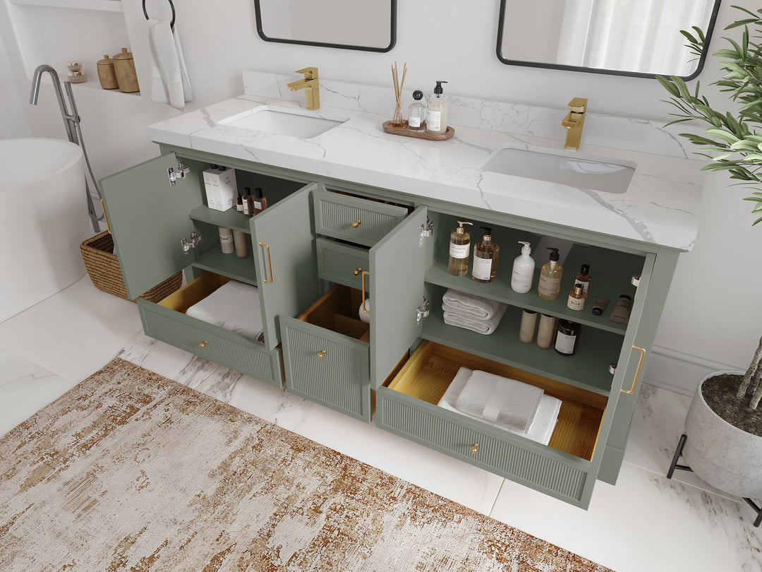 Alys 72 in. W x 22 in. D Double Sink Bathroom Vanity