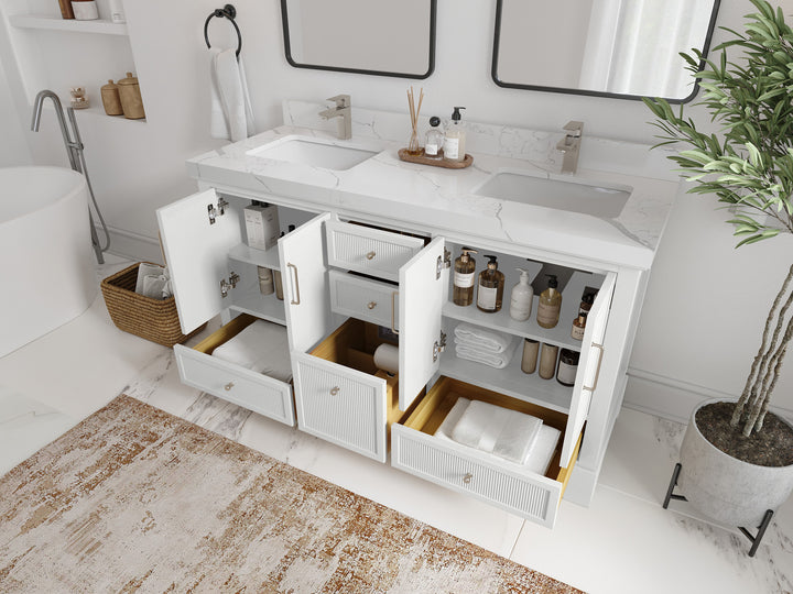 Alys 60 in. W x 22 in. D Double Sink Bathroom Vanity - photo 2