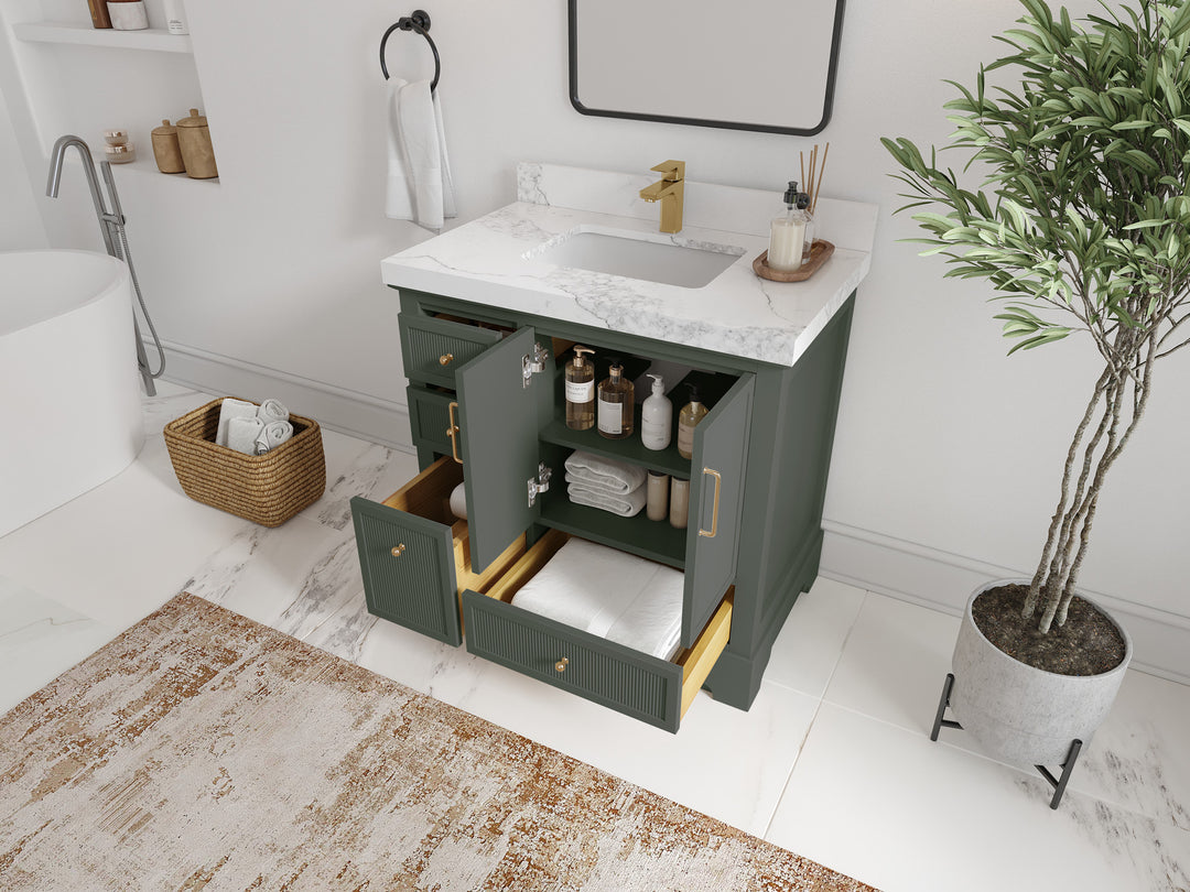 Alys 36 in. W x 22 in. D Center Sink Vanity for Modern Bathrooms