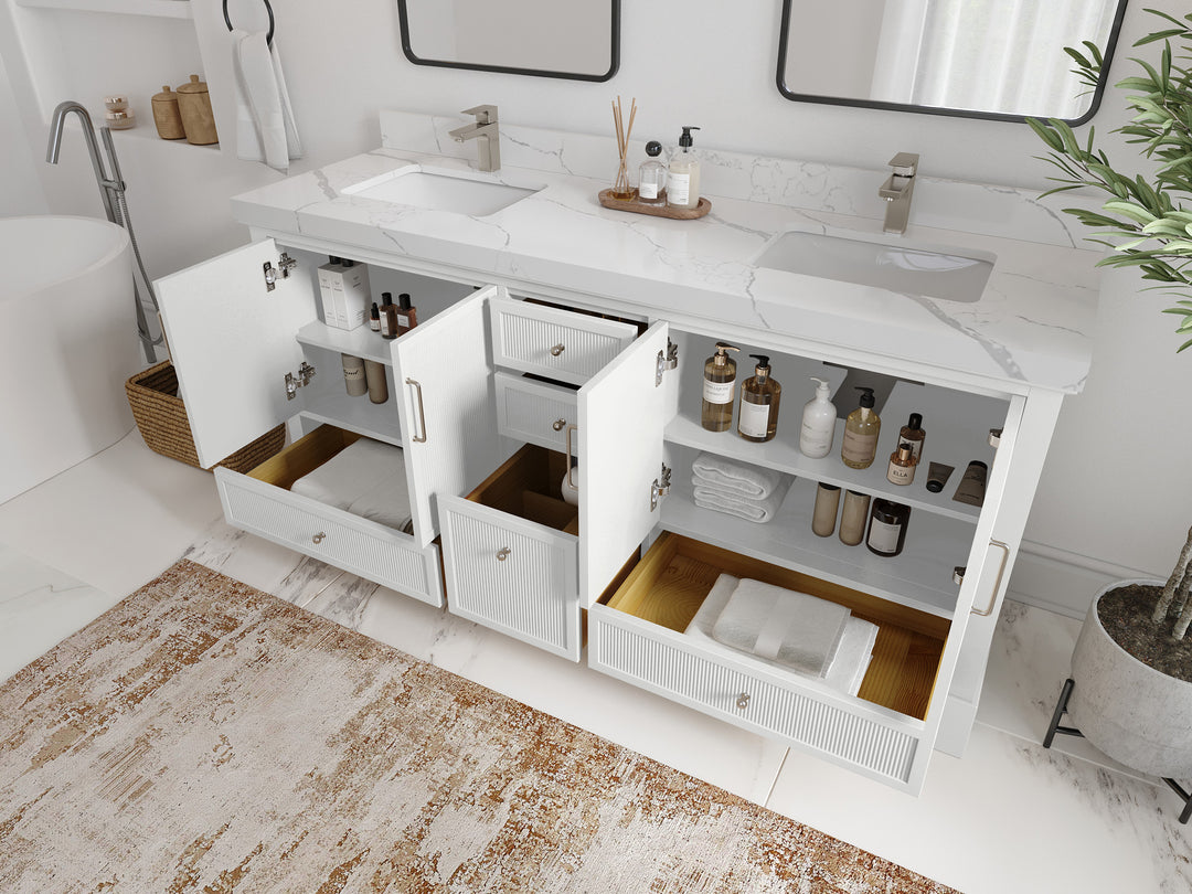 Alys 72 in. W x 22 in. D Double Sink Bathroom Vanity