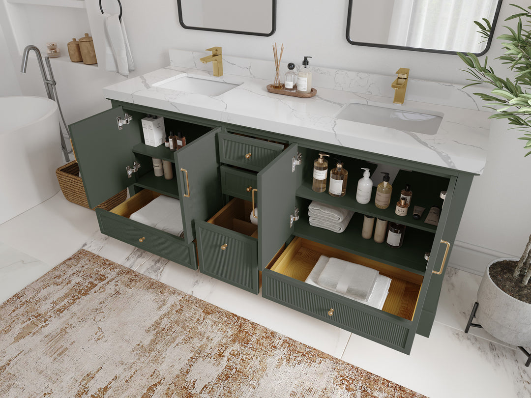 Alys 72 in. W x 22 in. D Double Sink Bathroom Vanity