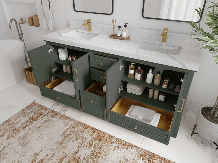 Alys 72 in. W x 22 in. D Double Sink Bathroom Vanity - photo 3
