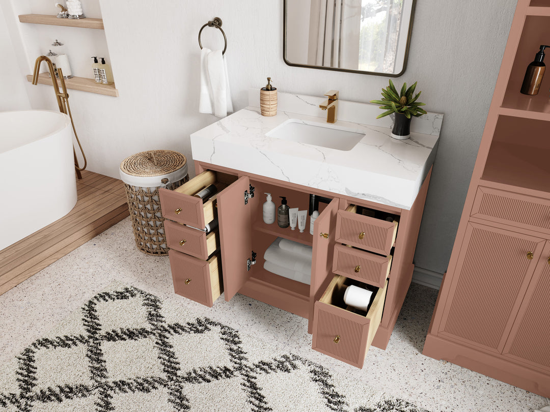 Manhattan 42 in. W x 22 in. D Single Sink Bathroom Vanity