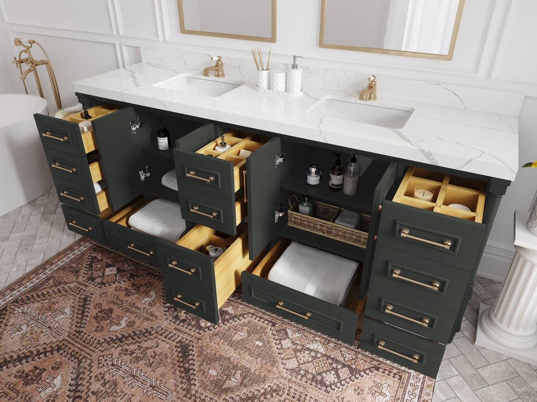 Aberdeen 84 in. W x 22 in. D Double Sink Bathroom Vanity