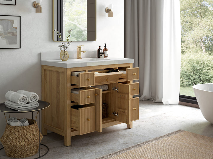 Sonoma Teak Wood 42 in. W x 22 in. D Single Sink Bathroom Vanity - photo 3