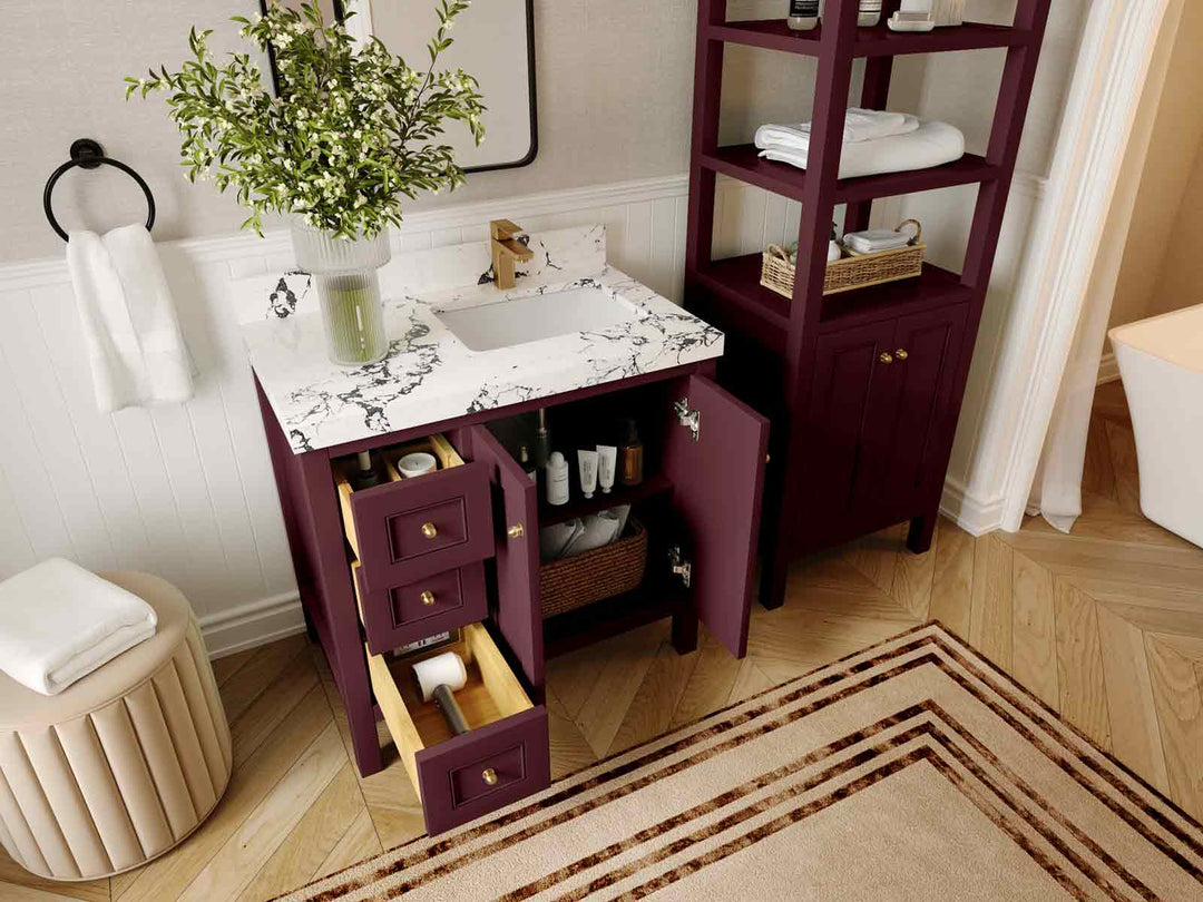 Nashville 36 in. W x 22 in D Right Offset Sink Bathroom Vanity