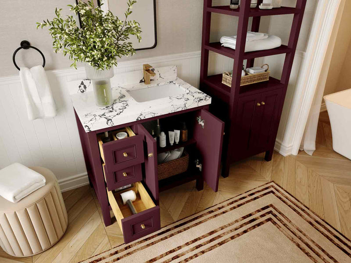 Nashville 36 in. W x 22 in D Right Offset Sink Bathroom Vanity - photo 3