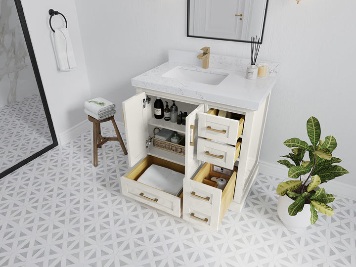 Boston 36 in. W x 22 in. D Left Offset Sink Bathroom Vanity - photo 3