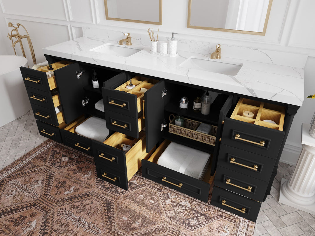 Aberdeen 84 in. W x 22 in. D Double Sink Bathroom Vanity
