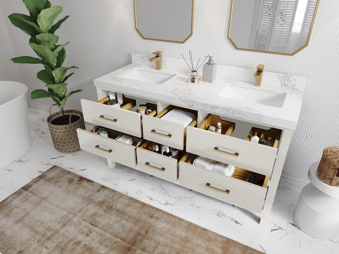 Parker 60 in. W x 22 in. D Double Sink Bathroom Vanity