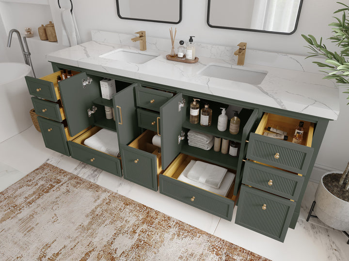 Alys 84 in. W x 22 in. D Double Sink Bathroom Vanity - photo 3