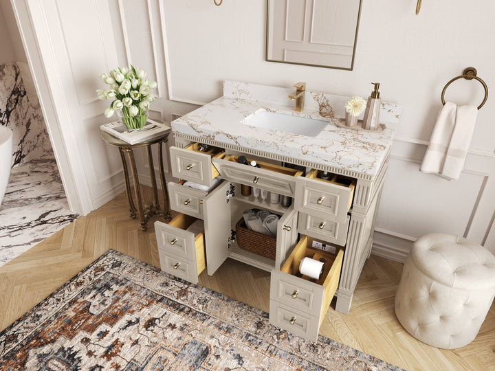 Paris 42 in. W x 22 in. D Single Sink Bathroom Vanity - photo 3