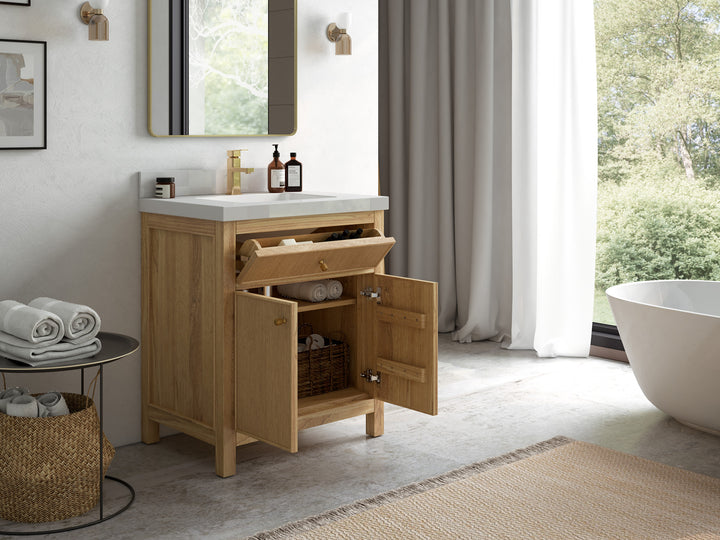 Sonoma Teak Wood 30 in. W x 22 in. D Single Sink Bathroom Vanity - photo 3