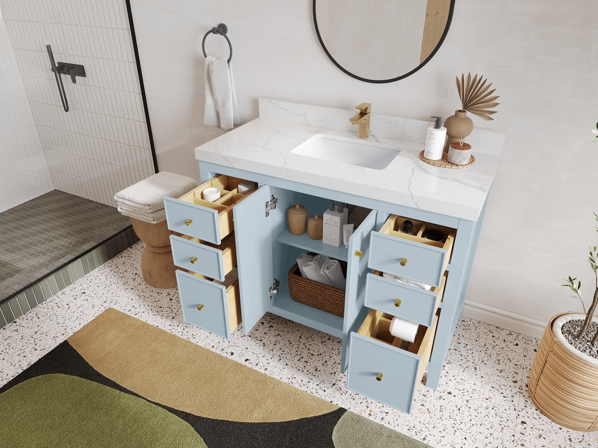 Chicago 48 in. W x 22 in. D Single Sink Bathroom Vanity