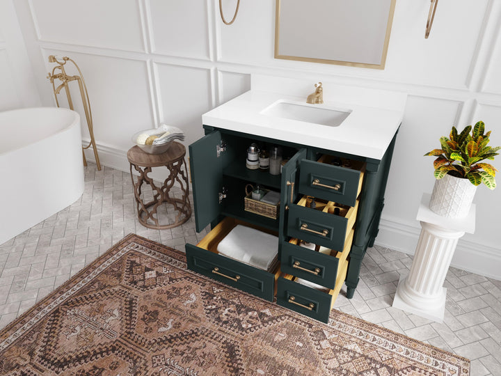 Aberdeen 36 in. W x 22 in. D Center Sink Bathroom Vanity - photo 3
