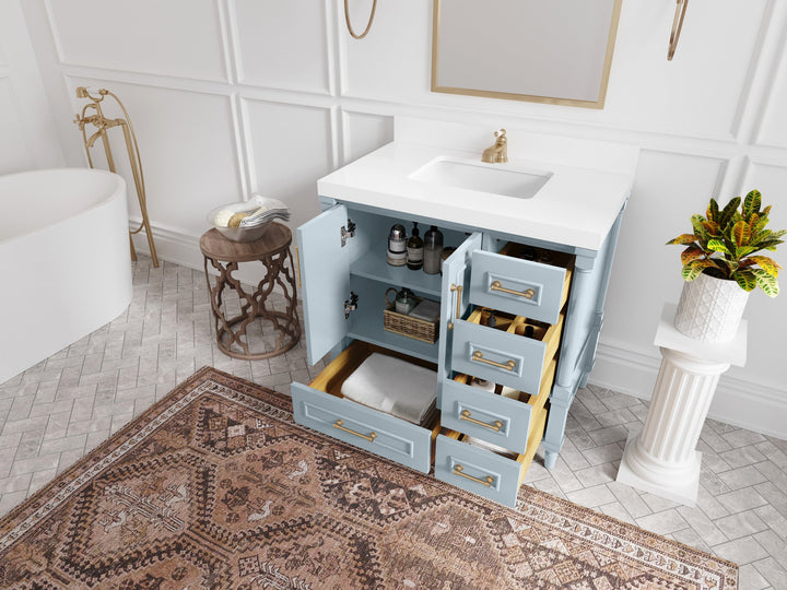 Aberdeen 36 in. W x 22 in. D Center Sink Bathroom Vanity - photo 2