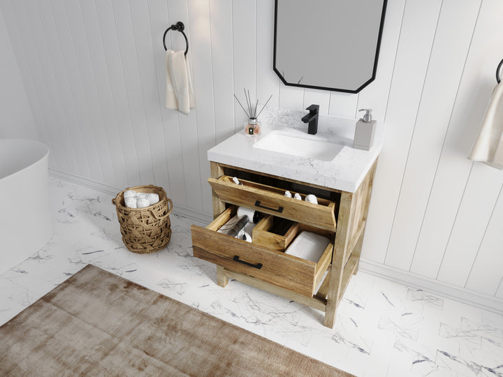 Parker Mango Wood 30 in. W x 22 in. D Single Sink Bathroom Vanity - photo 3