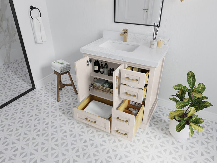 Boston 36 in. W x 22 in. D Left Offset Sink Bathroom Vanity - photo 3