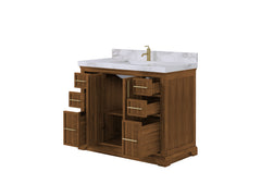 Alys Teak Wood 42 in. W x 22 in. D Single Sink Bathroom Vanity - photo 2