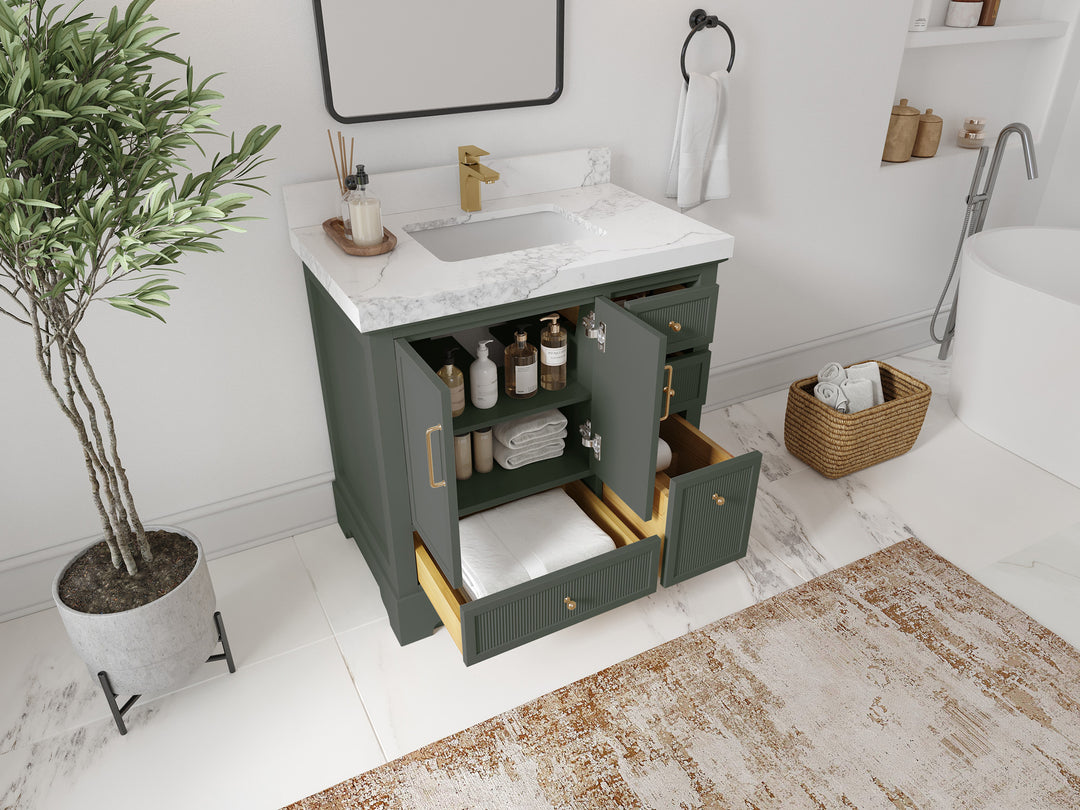 Alys 36 in. W x 22 in. D Center Sink Bathroom Vanity