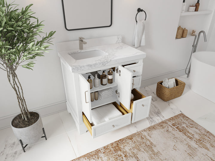 Alys 36 in. W x 22 in. D Left Offset Sink Bathroom Vanity - photo 3