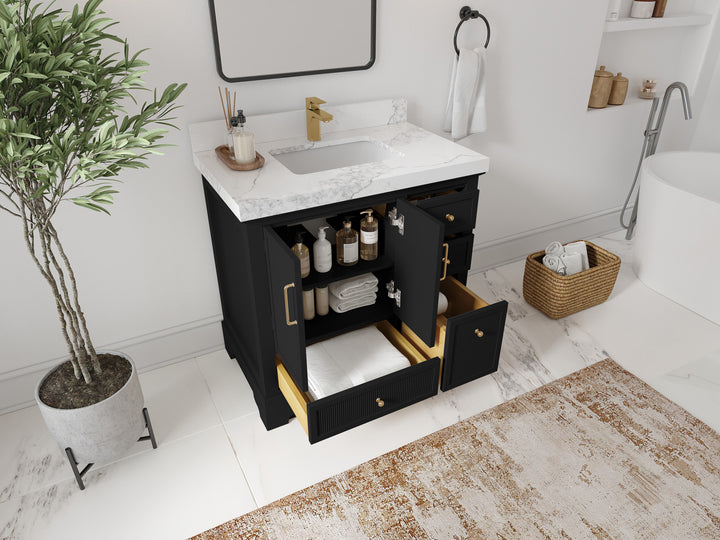 Alys 36 in. W x 22 in. D Center Sink Bathroom Vanity - photo 3