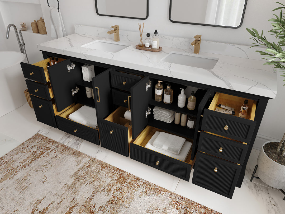Alys 84 in. W x 22 in. D Double Sink Bathroom Vanity