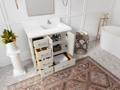Aberdeen 36 in. W x 22 in. D Right Offset Sink Bathroom Vanity - photo 3