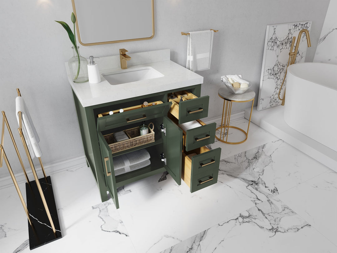 Cambridge 36 in. W x 22 in. D Single Center Sink Bathroom Vanity