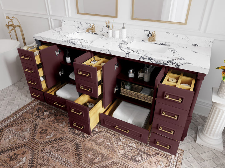 Aberdeen 80 in. W x 22 in. D Double Sink Bathroom Vanity - photo 3