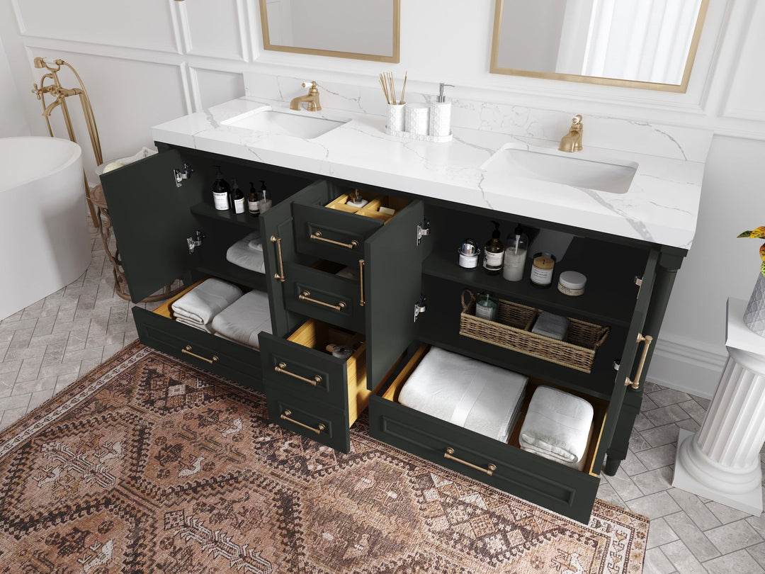Aberdeen 72 in. W x 22 in. D Double Sink Bathroom Vanity