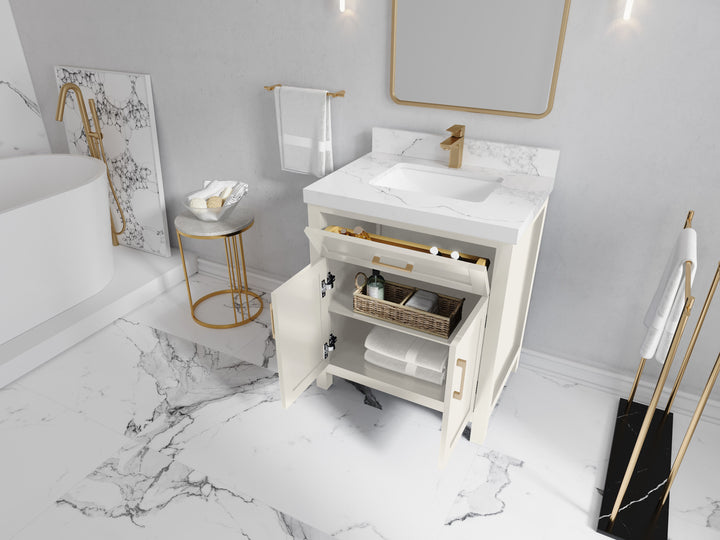 Cambridge 30 in. W x 22 in. D Single Sink Bathroom Vanity (Alabaster) - photo 3
