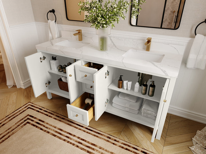 Nashville 72 in. W x 22 in. D Double Sink Bathroom Vanity - photo 3