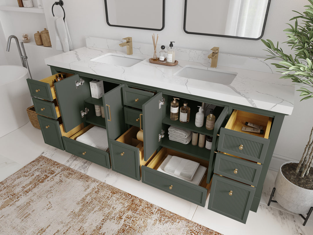 Alys 80 in. W x 22 in. D Double Sink Bathroom Vanity