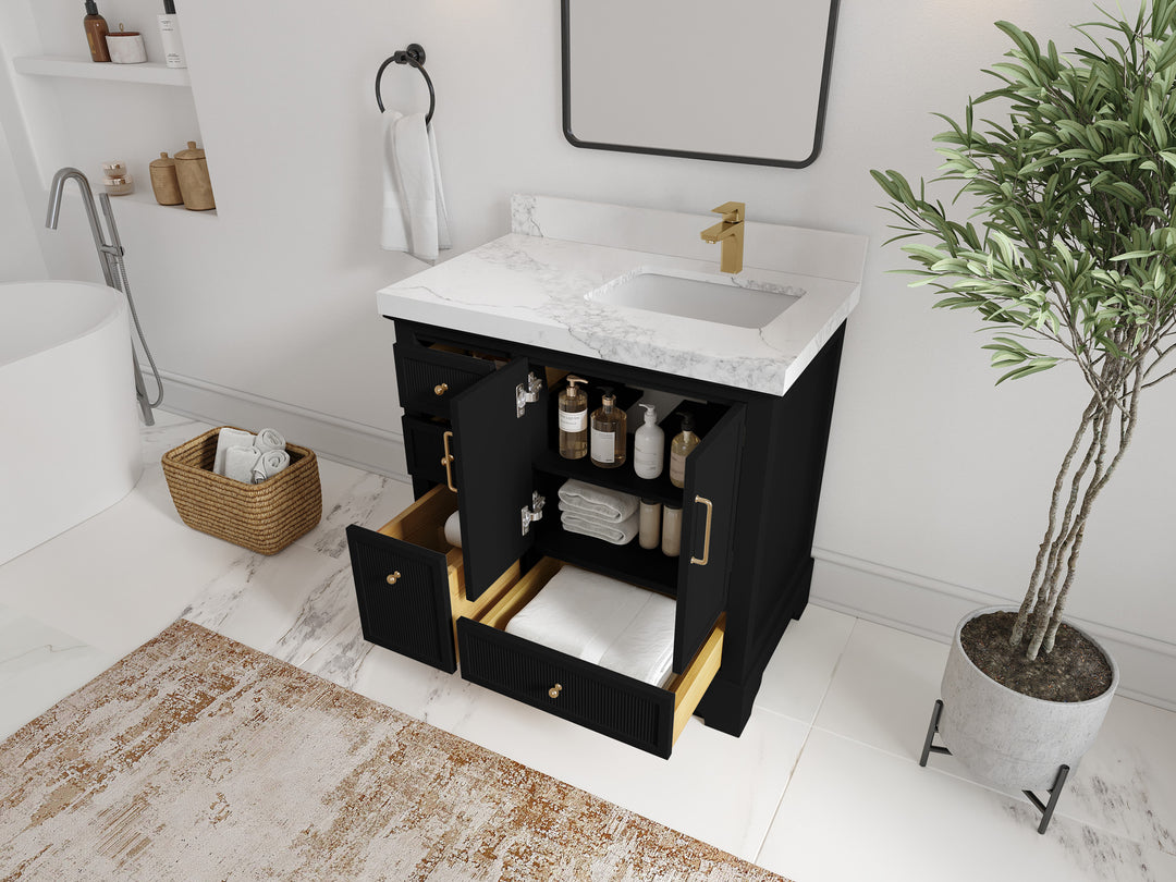 Alys 36 in. W x 22 in. D Right Offset Sink Bathroom Vanity