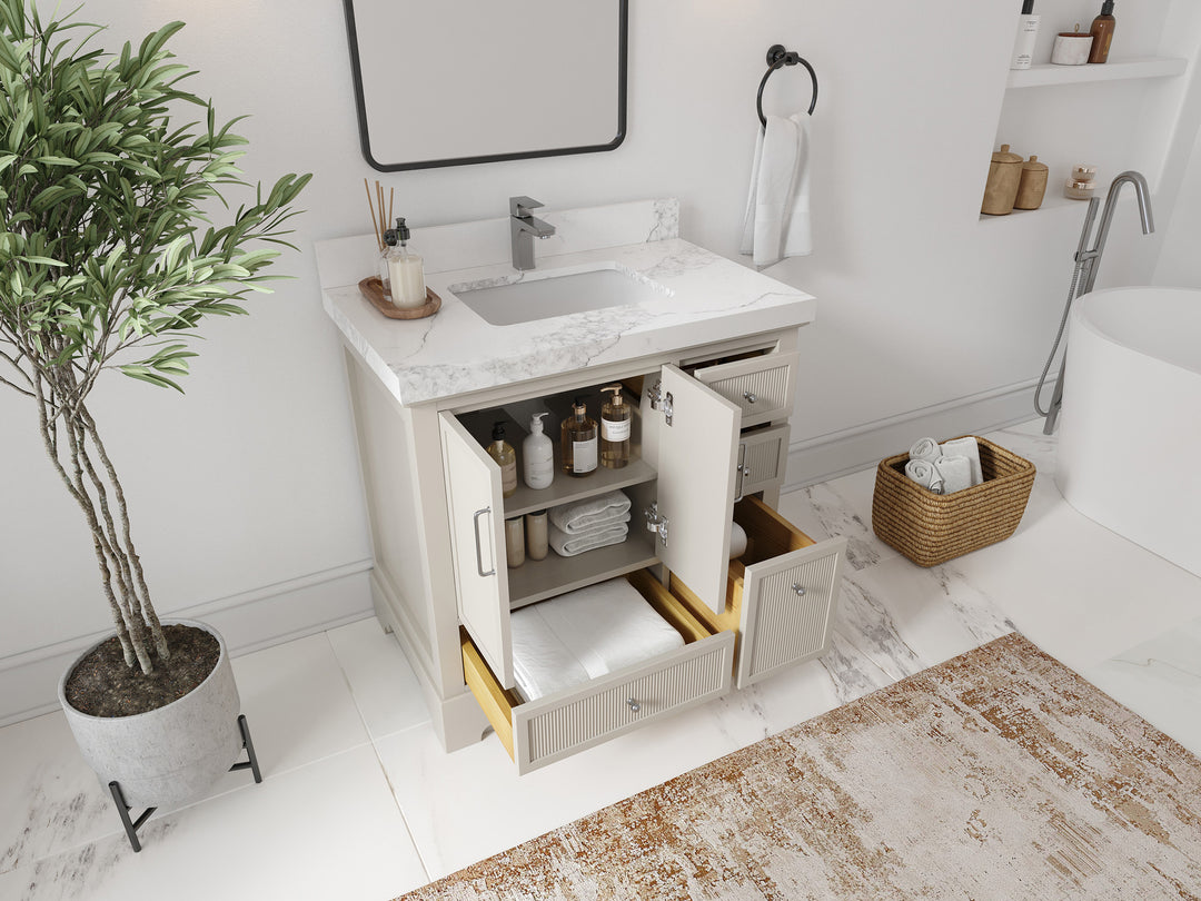 Alys 36 in. W x 22 in. D Center Sink Bathroom Vanity